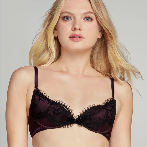 AGENT PROVOCATEUR MADILYN BRA IN PLUM 32E NEW TAGS - Picture 2 of 3